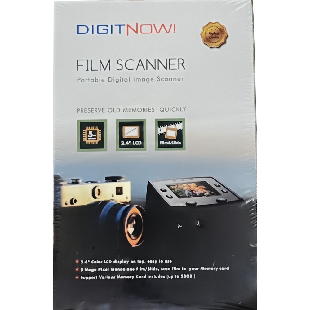DIGITNOW! Portable Film Scanner 5MP 2.4" LCD M125-US-S Digital Image Scanner NEW
